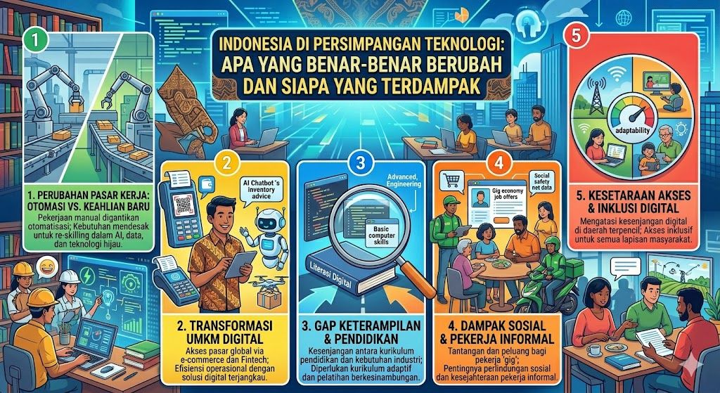 Indonesia di Persimpangan Teknologi: Apa yang Benar-Benar Berubah dan Siapa yang Terdampak - Gambar 1