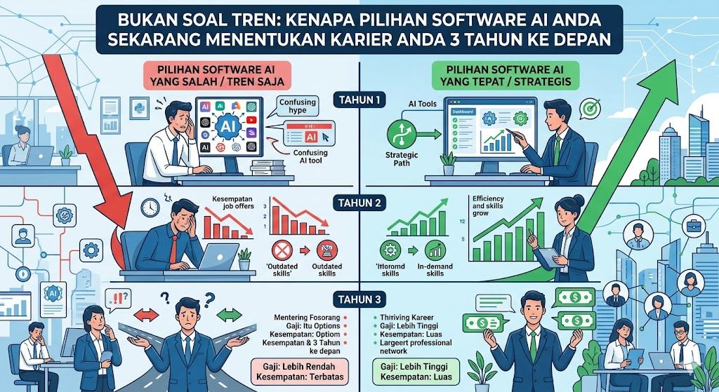 Bukan Soal Tren: Kenapa Pilihan Software AI Anda Sekarang Menentukan Karier Anda 3 Tahun ke Depan - Gambar 2